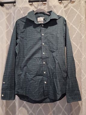 Goodfellow & Co Men's Teal Green Plaid Button-Down Shirt